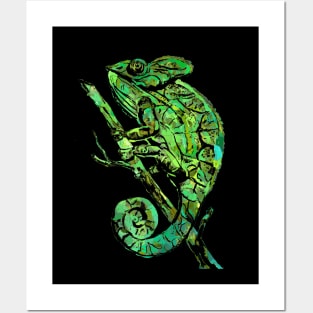 Very Green Chameleon Posters and Art